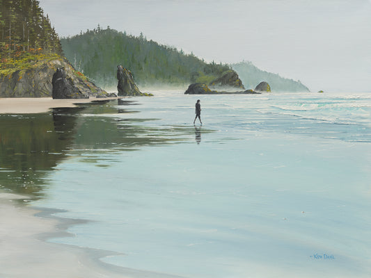Secrets of the Surf at Hug Point, Oregon - Original Oil Painting
