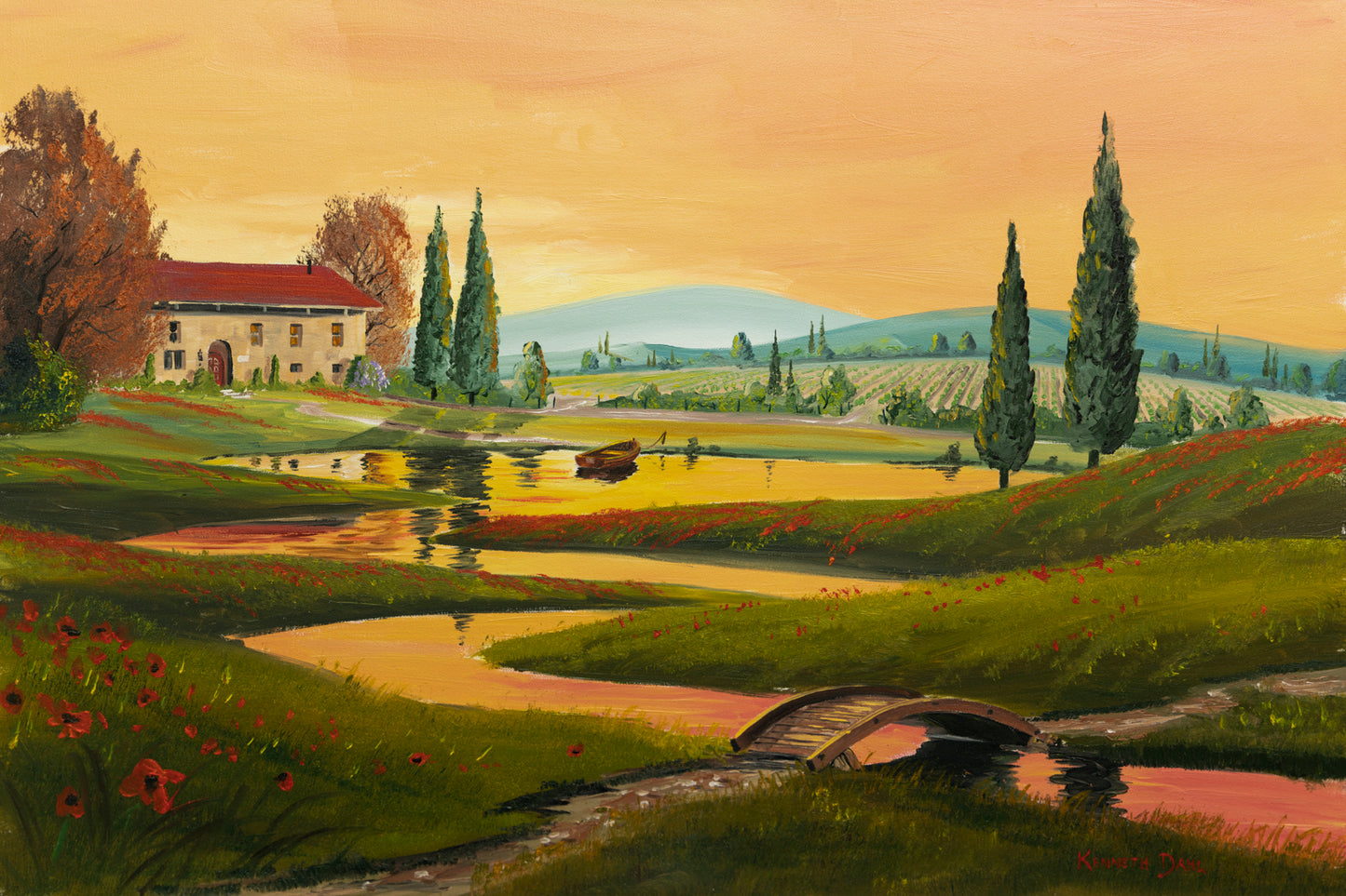 Tuscan Sunset on the Orchards