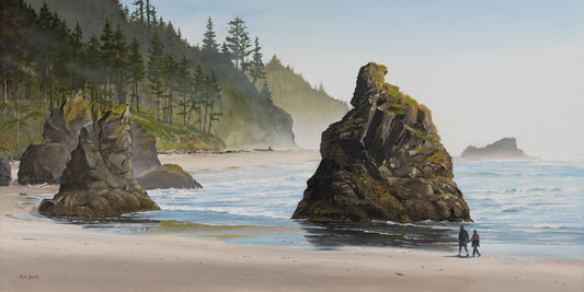 Monuments at Ruby Beach - Original Oil Painting