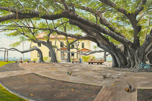 Lahaina Banyan Tree - Original Oil Painting